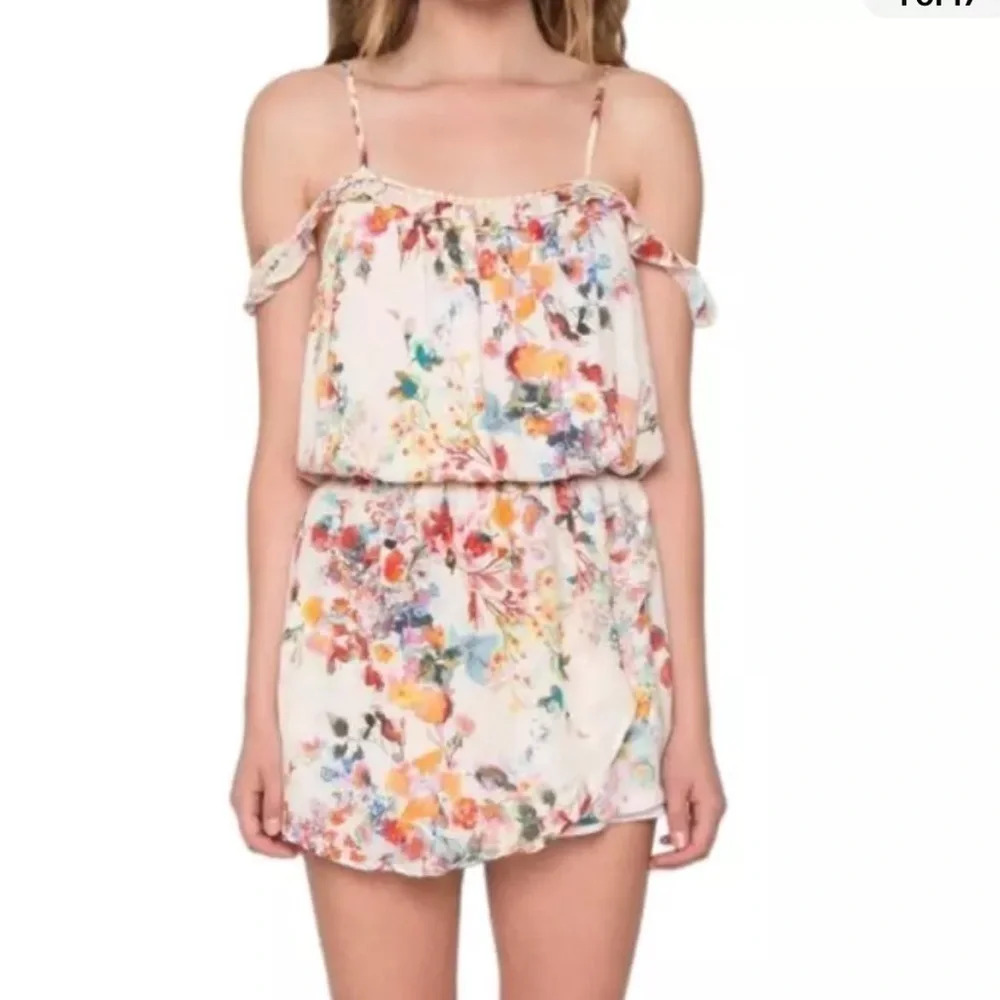 Willow & Clay Women’s Floral Daydream Skort Romper w‎ pockets Size Medium